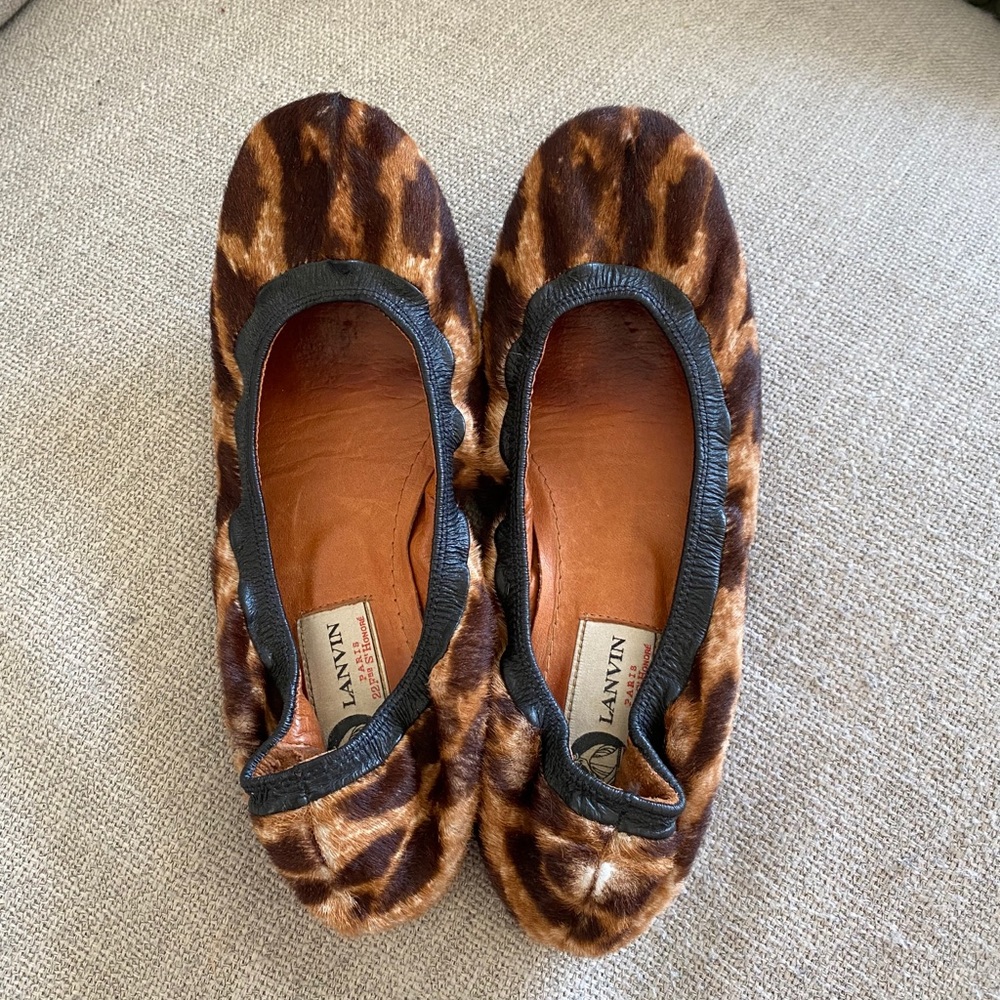 Lanvin animal print shoes